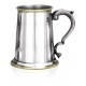 1 Pint, Double Banded Tankard, With Brass Trim